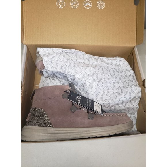 Hey Dude Eloise Suede Bootie Antique Rose Women's Size 8. Brand New In Box. - Picture 7 of 7